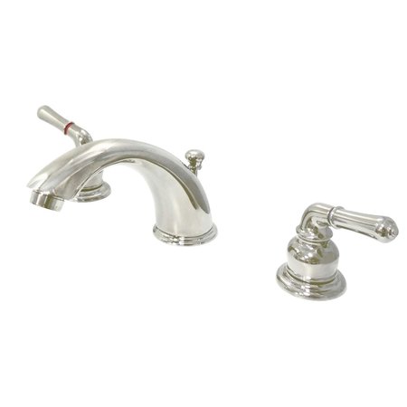 KINGSTON BRASS KB966PN Magellan Widespread Bathroom Faucet W/ Retail Pop-Up, Nickel KB966PN